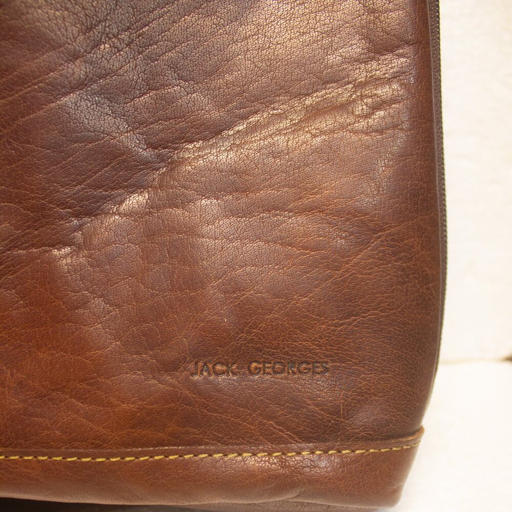 Jack Georges Leather Backpack Preowned - image 3
